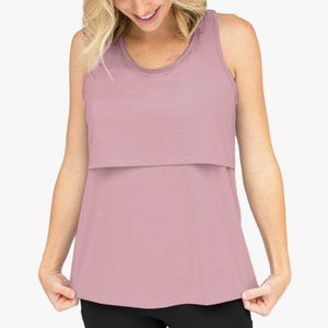Kindred Braverly Breathable Keyhole Nursing & Maternity Top Pink Size Small